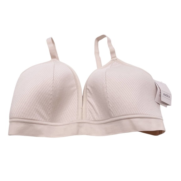 Auden Other - Auden NWOT Women's M Pink Soft Ribbed Lightly Lined Stretch Plunge Bralette